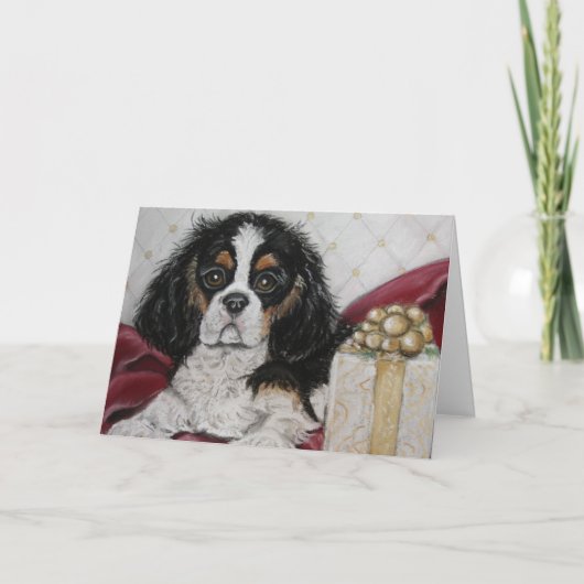 Carte de Noël Cavalier King Charles Spaniel (Devant)