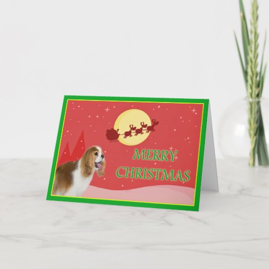 Carte de Noël Cavalier King Charles Spaniel (Devant)