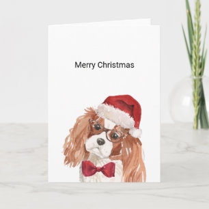 Carte de Noël Cavalier King Charles Spaniel