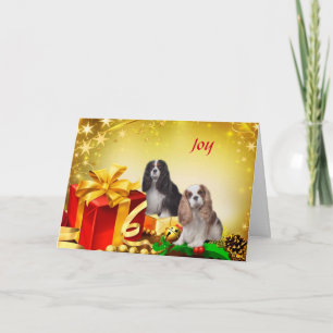 Carte de Noël Cavalier King Charles Spaniel