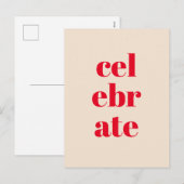 Carte de Noël Celebrate (Devant / Derrière)