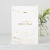 Carte de Noël Céleste Moderne en Or TMF26 (Debout devant)