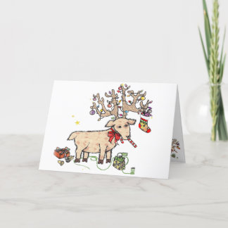Carte de Noël Cerf de Noël