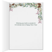 Carte de Noël, cerf, soeur et frère en droit (Intérieur (Droit))