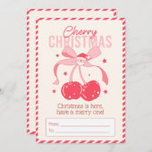 Carte de Noël - Cerise Noël (Devant / Derrière)