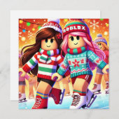 Carte de Noël chaleureuse pour filles Ados de Robl (Devant / Derrière)