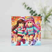 Carte de Noël chaleureuse pour filles Ados de Robl (Debout devant)