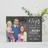 Carte de Noël Chalkboard (Debout devant)