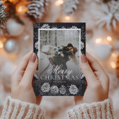 Carte de Noël Chalkboard Green