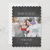 Carte de Noël Chalkboard Red Plaid (Dos)