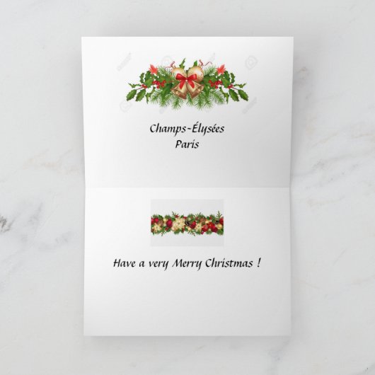 Carte de Noël - Champs-Élysées, Paris (Intérieur)