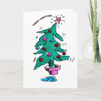 Carte de Noël chancelante de Joyeux Noël