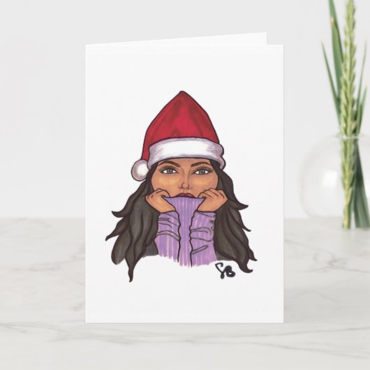 Carte de Noël - chandail fille (Devant)