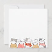 Carte de Noël Chat de Noël (Dos)