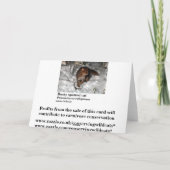 Carte de Noël - chat repéré rouillé (noir) (Dos)