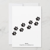 Carte de Noël - Chat se précipitant dans la neige (Dos)