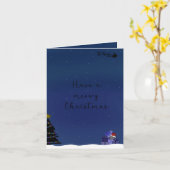 Carte de Noël 'chats' (Fleur jaune)