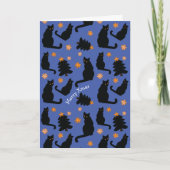 CARTE DE NOËL CHATS PERSONNALISABLE (Devant)
