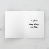 CARTE DE NOËL CHATS PERSONNALISABLE (Intérieur)