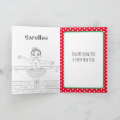 Carte de Noël Chaussons de Ballet Personnalisés (Intérieur)