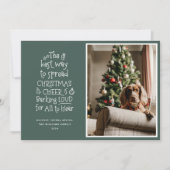 Carte de Noël Cheer Pet Photo Red Holiday (Devant)