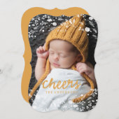 Carte de Noël CHEERS DE Folivier Wreath Winter (Devant / Derrière)