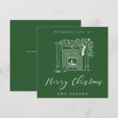 Carte de Noël Cheminée des Fêtes (Devant / Derrière)