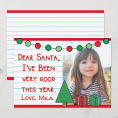 Carte de Noël Cher Père Noël (Devant / Derrière)