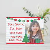 Carte de Noël Cher Père Noël (Debout devant)