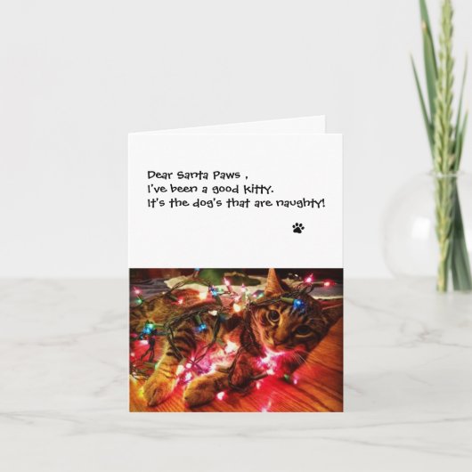 Carte de Noël - Cher Père Paws (Devant)