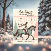 Carte de Noël Cheval