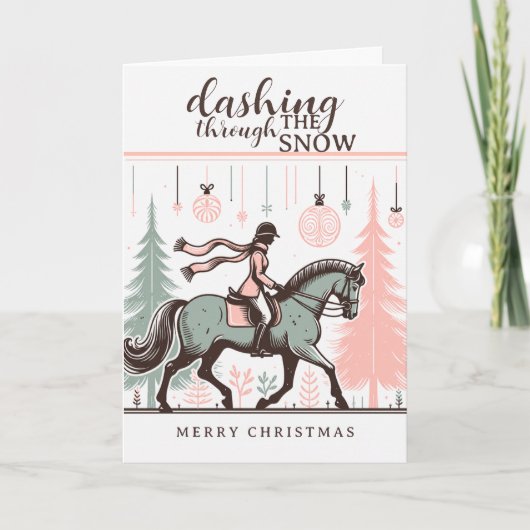 Carte de Noël Cheval (Devant)