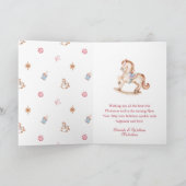Carte de Noël Cheval à Bascule Vintage (Intérieur)