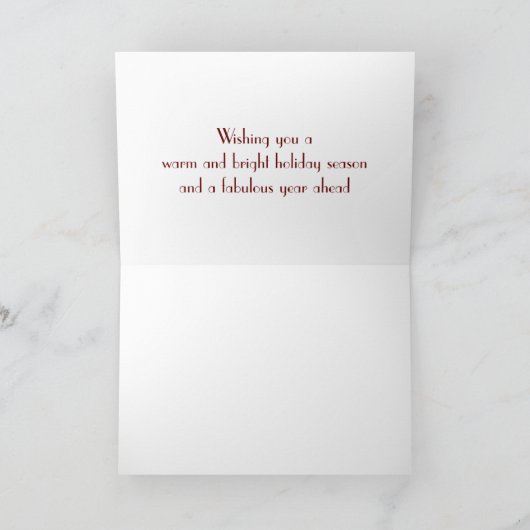 Carte de Noël "Cheval canadien couché" (Intérieur)