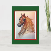 Carte de Noël Cheval Saddlebred (Devant)