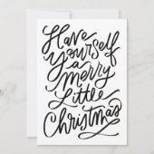 Carte de Noël Chic à Lettres Manuscrites (Devant)