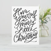 Carte de Noël Chic à Lettres Manuscrites (Debout devant)