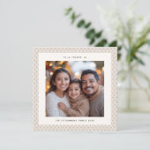 Carte de Noël Chic Taupe & Flocon de neige blanc (Debout devant)