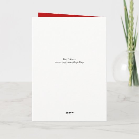 Carte de Noël Chien à Chien à Chien à Chien à Chie (Dos)