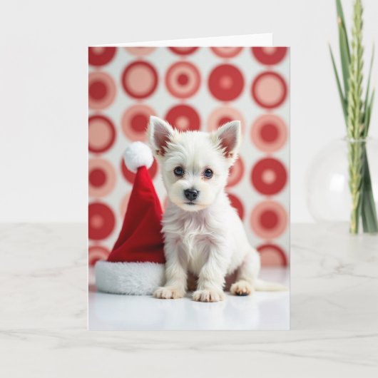 Carte de Noël Chien Charmant (Devant)