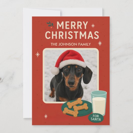 Carte de Noël Chien Cookie Noël  (Devant)
