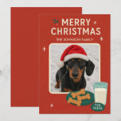 Carte de Noël Chien Cookie Noël  (Devant / Derrière)