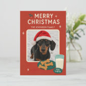 Carte de Noël Chien Cookie Noël  (Debout devant)