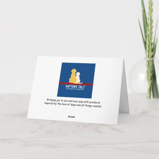 Carte de Noël Chien Joyeux et Lumineux (Dos)