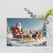 Carte de Noël Chihuahua (Debout devant)