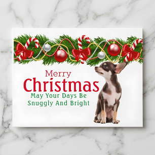 Carte de Noël Chihuahua