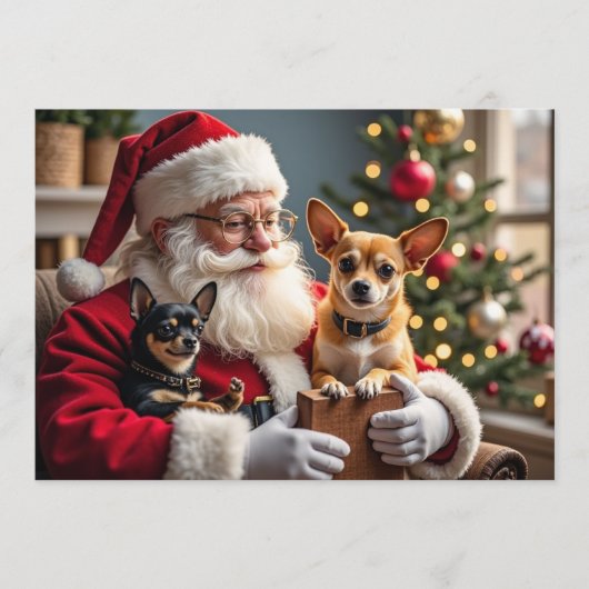 Carte de Noël Chihuahua (Devant)