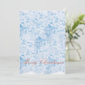 Carte de Noël Chinoiserie (Debout devant)