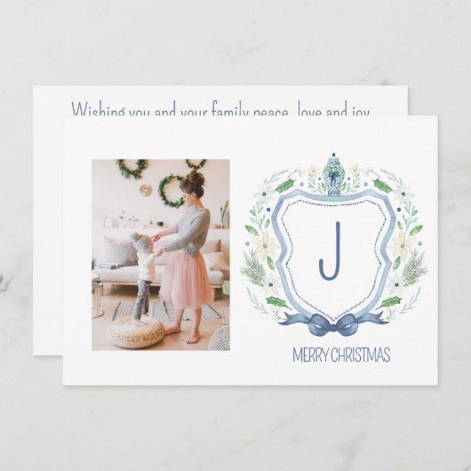 Carte de Noël Chinoiserie de la Marine (Devant / Derrière)