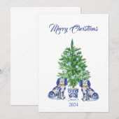 Carte de Noël Chinoiserie Staffordshire (Devant / Derrière)